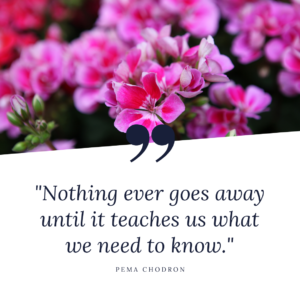 Flowers with quote